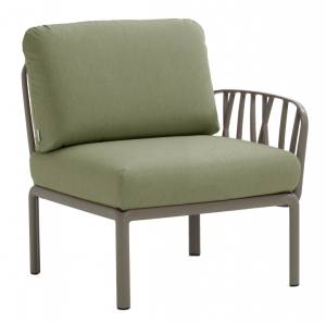 Модуль правый/левый пластиковый с подушками Komodo Elemento Terminale DS/SX тортора, джунгли 745х780х900 мм