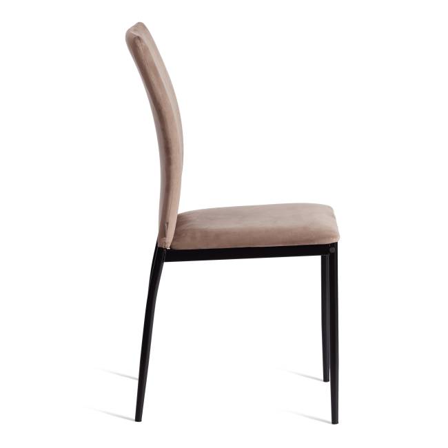 Стул CAPRI (mod. BC565-DC) / 1 шт. в упаковке металл, флок, 43 х 53 х 92 см, Beige (бежевый) HLR8 / черный бежевый металл, флок