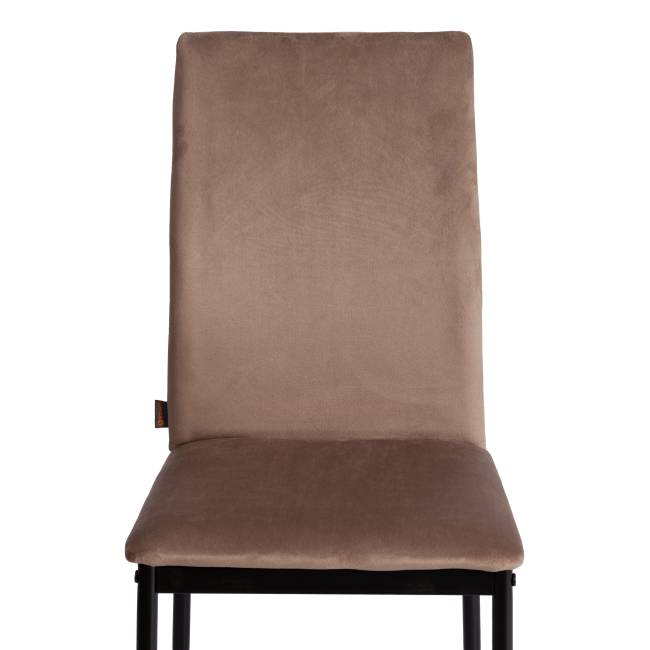 Стул CAPRI (mod. BC565-DC) / 1 шт. в упаковке металл, флок, 43 х 53 х 92 см, Beige (бежевый) HLR8 / черный бежевый металл, флок