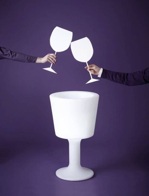 Кулер для бутылок светящийся Light Drink белый Ø450х750 мм