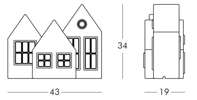 Светильник пластиковый настольный Kolme Cold Lighting LED красный 430х190х340 мм