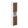 SG.866.WH.DM.DM.R / Шкаф высокий с нишей 400х400х1955, з.ст ЛДСП 16 мм, правый / корпус: белый; фасады: дуб модена