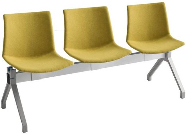 Скамейка с обивкой трехместная Kanvas PG Front 1500х550х780 мм