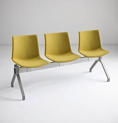 Скамейка с обивкой трехместная Kanvas PG Front 1500х550х780 мм