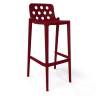 Стул пластиковый барный Isidoro 76 бордовый 480х460х970 мм