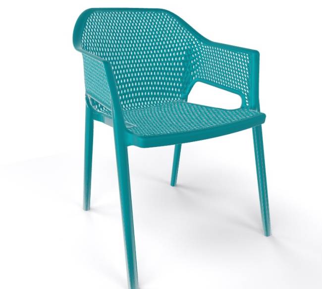 Кресло пластиковое Minush светло-синий 590х560х815 мм