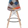 Стул барный DOBRIN DSW BAR, ножки светлый бук, цвет сиденья мозаика