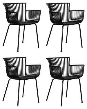 Набор 4 шт Стул обеденный DOBRIN ROSS, черный (B-03) без подушки