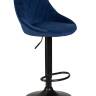 Набор 2 шт Стул барный DOBRIN LOGAN BLACK, синий велюр (MJ9-117)