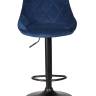 Набор 2 шт Стул барный DOBRIN LOGAN BLACK, синий велюр (MJ9-117)