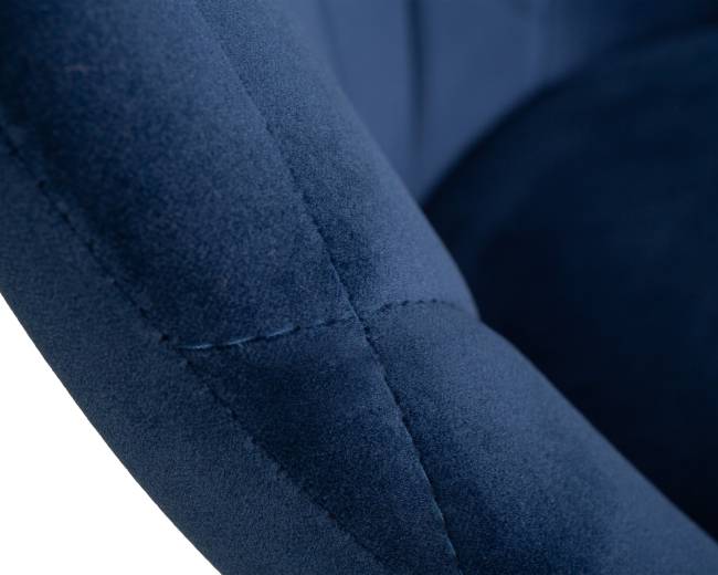 Набор 2 шт Стул барный DOBRIN LOGAN BLACK, синий велюр (MJ9-117)