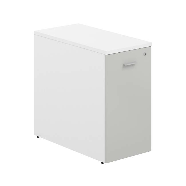 Тумбы-органайзеры / Тумба-органайзер 400х800х750 / корпус: белый; фасад: серый бархат