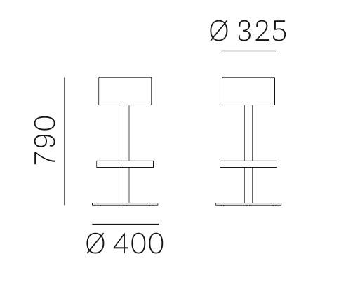 Табурет барный с обивкой TX Ø400х790 мм