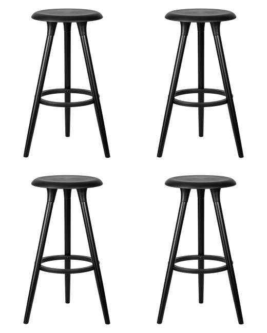 Набор 4 шт Стул барный DOBRIN ROYCE BLACK, чёрный (B-03)