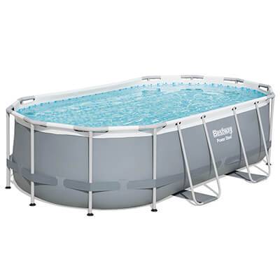 Каркасный бассейн Power Steel 427х250х100см, 7250л, фил.-насос 2006л/ч, лестница, попл.-дозатор