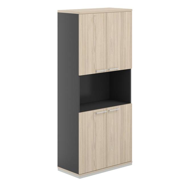 AG.220.AN.AR.AR.AR / Шкаф 5 ур. 800 с нишей / корпус:антрацит, топ/дно:ак.равелло, фасады:ак.равелло