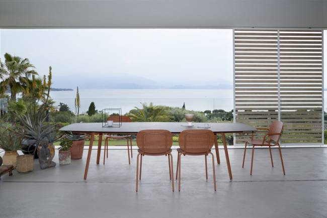 Стол ламинированный Squid терракотовый, тортора шпатель 2990х1290х730 мм