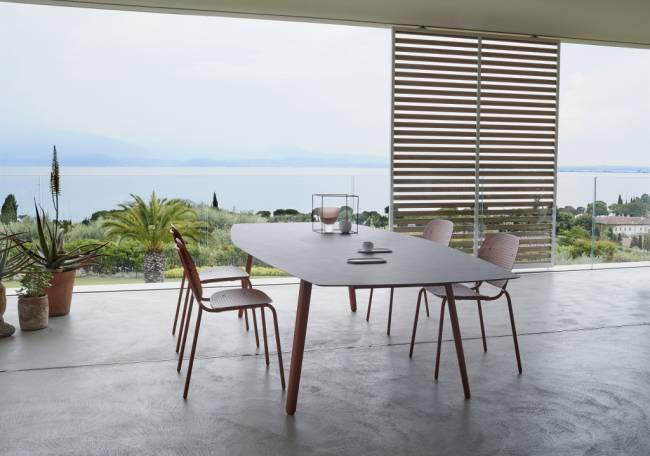 Стол ламинированный Squid терракотовый, тортора шпатель 2990х1290х730 мм