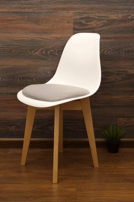 Стул Сашш натур /белый, серая гусиная лапка Стул Сашш натур /белый, серая гусиная лапка