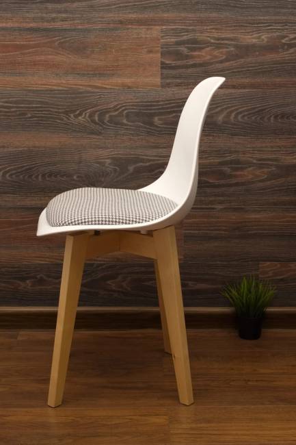 Стул Сашш натур /белый, серая гусиная лапка Стул Сашш натур /белый, серая гусиная лапка