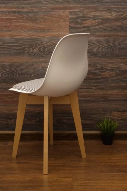 Стул Сашш натур /белый, серая гусиная лапка Стул Сашш натур /белый, серая гусиная лапка