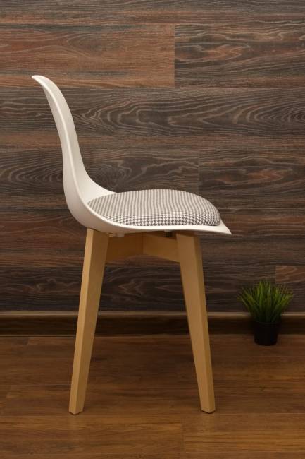 Стул Сашш натур /белый, серая гусиная лапка Стул Сашш натур /белый, серая гусиная лапка