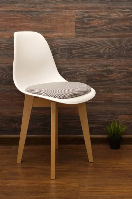 Стул Сашш натур /белый, серая гусиная лапка Стул Сашш натур /белый, серая гусиная лапка