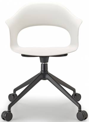 Кресло офисное пластиковое Lady B черный, лен 570х650х820 мм