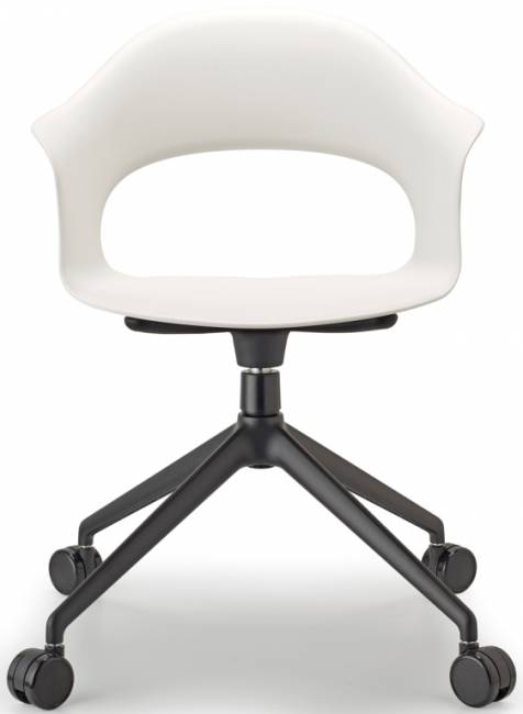 Кресло офисное пластиковое Lady B черный, лен 570х650х820 мм