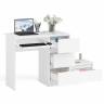 Стол компьютерный Мори МС-6 правое исполнение с тумбочкой 400-1 цвет белый