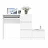 Стол компьютерный Мори МС-6 правое исполнение с тумбочкой 400-1 цвет белый