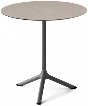 Стол ламинированный обеденный Tripe антрацит, тортора шпатель Ø700х740 мм