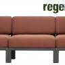 Диван пластиковый с подушками Maximo 3 терра, корица 2685х940х790 мм