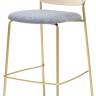 Стул барный с обивкой Jazz античная латунь, беленый ясень, бело-голубой 475х525х1010 мм Стул барный с обивкой Jazz античная латунь, беленый ясень, бело-голубой 475х525х1010 мм
