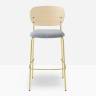 Стул барный с обивкой Jazz античная латунь, беленый ясень, бело-голубой 475х525х1010 мм Стул барный с обивкой Jazz античная латунь, беленый ясень, бело-голубой 475х525х1010 мм
