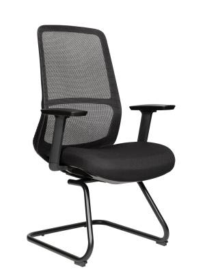 Кресло офисное / Некст CF блэк / Next CF black / черная сетка/черная ткань