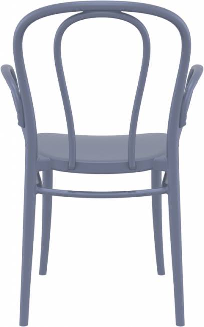 Кресло пластиковое Victor XL темно-серый 570х520х850 мм