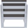 Кресло пластиковое с подушками Mykonos серебристый, темно-серый 730х720х750 мм