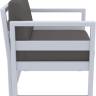 Кресло пластиковое с подушками Mykonos серебристый, темно-серый 730х720х750 мм