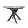 Стол DikLine DKB110, Керамика Italian Grey (глянец серый)/подстолье черное/опоры черные