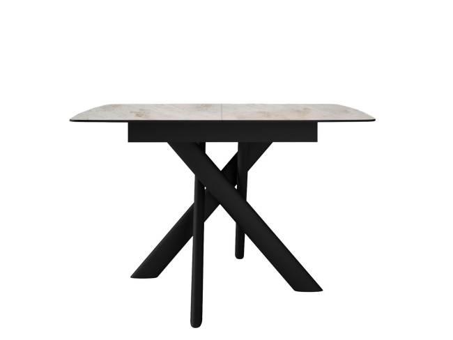 Стол DikLine DKB110, Керамика Italian Grey (глянец серый)/подстолье черное/опоры черные