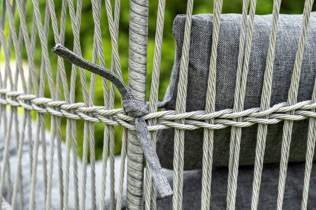 "Апулия" подвесное кресло из искусственного ротанга, цвет серый