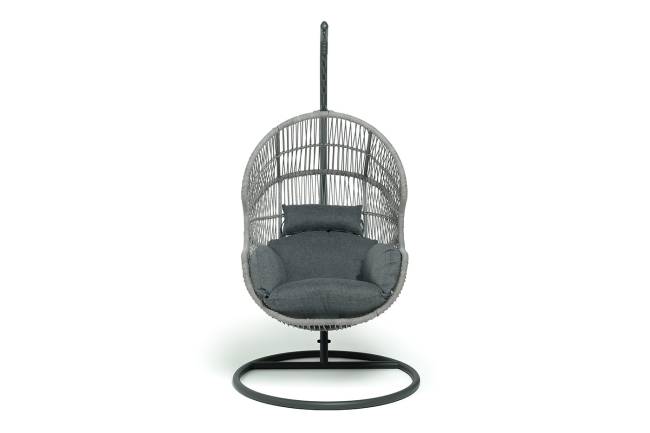 "Апулия" подвесное кресло из искусственного ротанга, цвет серый