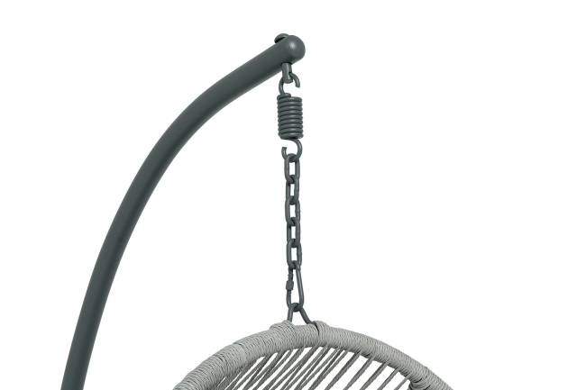 "Апулия" подвесное кресло из искусственного ротанга, цвет серый