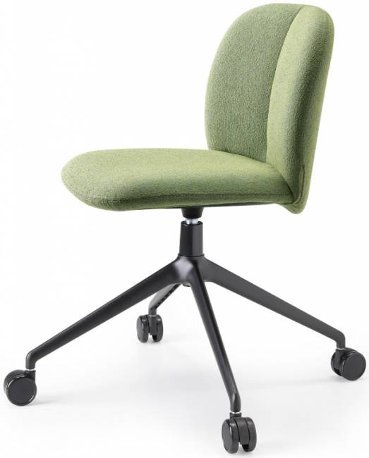 Стул офисный с обивкой Mentha Pop черный, зеленый 540х550х820 мм