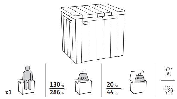 Сундук Урбан (URBAN) 113л, графит