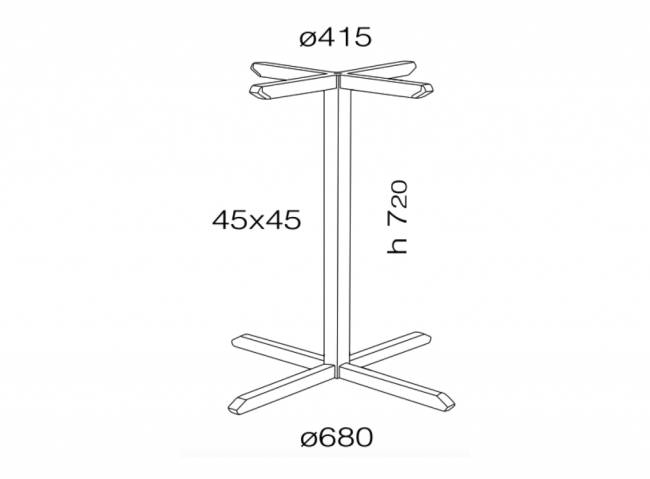 Подстолье металлическое Slim-X 351 Ø680x720 мм