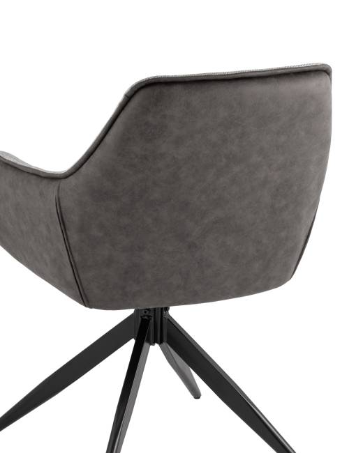 Стул обеденный Alba серый спинка экокожа