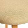 Стул мягкое сиденье/ цвет сиденья - Бежевый MAXI (Макси) натуральный ( бук ) каркас бук, сиденье ткань