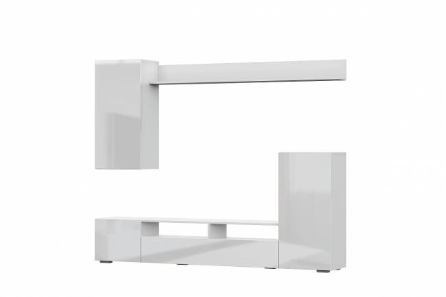 Комплект мебели для гостиной "МГС 4", ЛДСП, белый, белый глянец